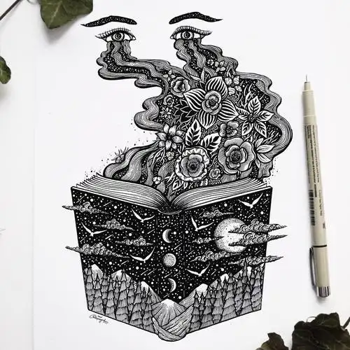 风景针管笔插画作者menisart