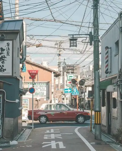 日本京都的街道轻柔惬意的治愈感