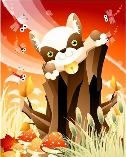 动漫卡通 动物漫画 矢量素材 ai_23