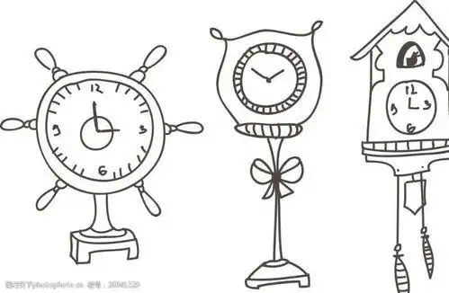 钟简笔画时钟简笔画图片