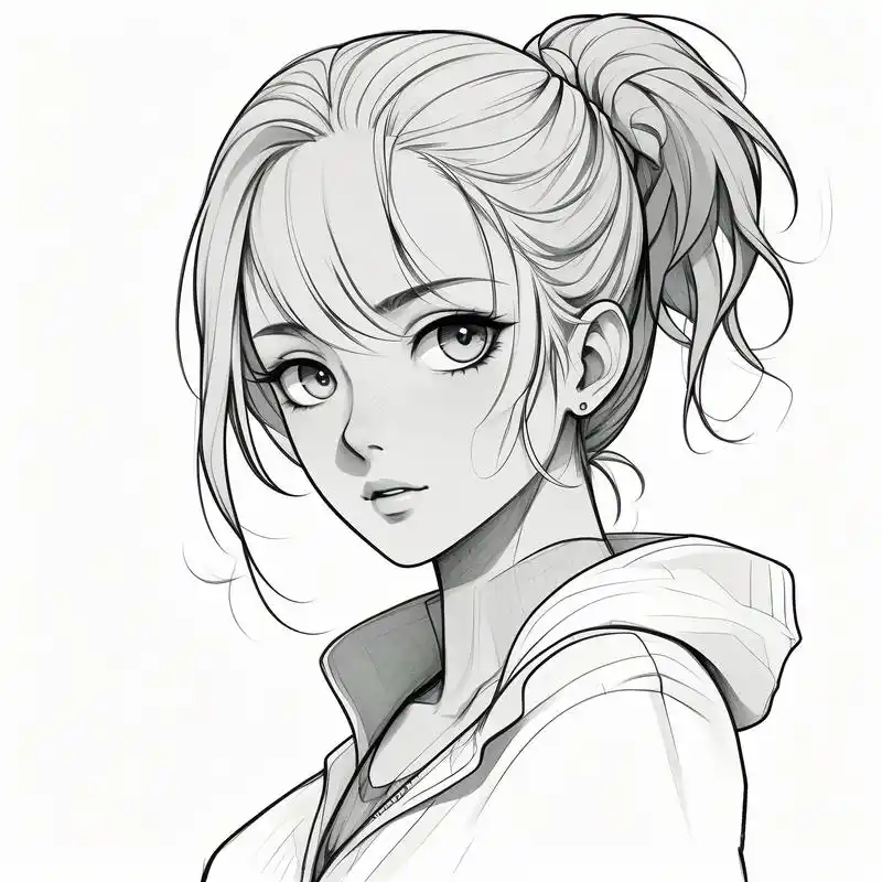 91 黑白二次元女生高冷头像 94