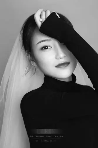 黑白简约写真 头纱照