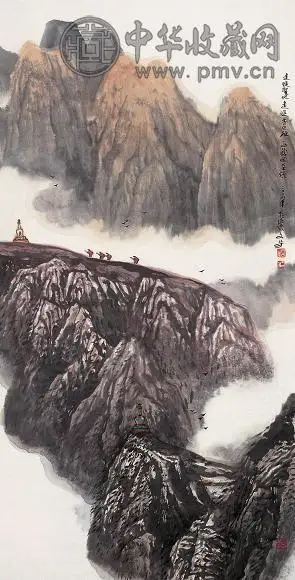 王文芳2004年作山水立轴设色纸本