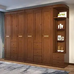 o高档美式衣柜小户型实木两门挂衣橱收纳对开门卧室家具大衣柜包安