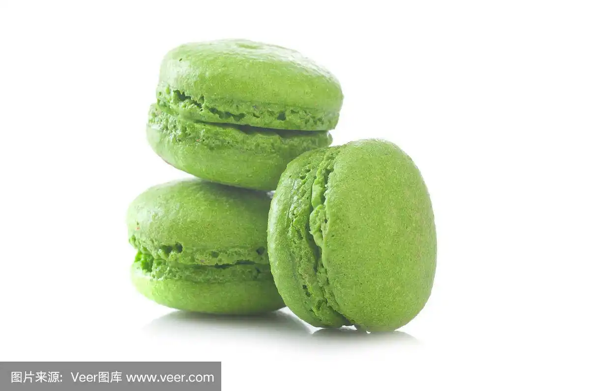 绿色法国马卡龙