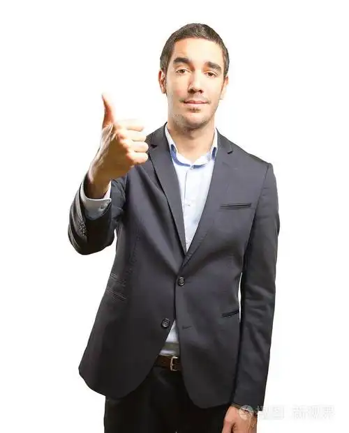 满意的商人,一个批准的手势