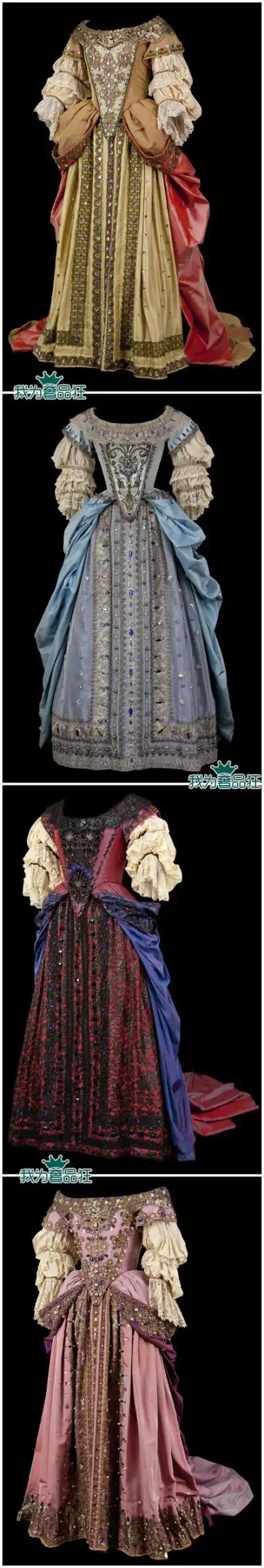 皇室的贵妇装~就爱这种只在电影里出现的繁复华丽层层叠叠的中世纪风