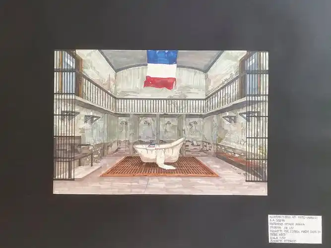 话剧《马拉萨德》手绘舞台设计稿