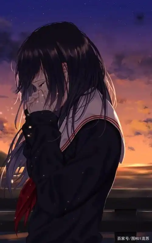 二次元少女壁纸 哭泣的少女