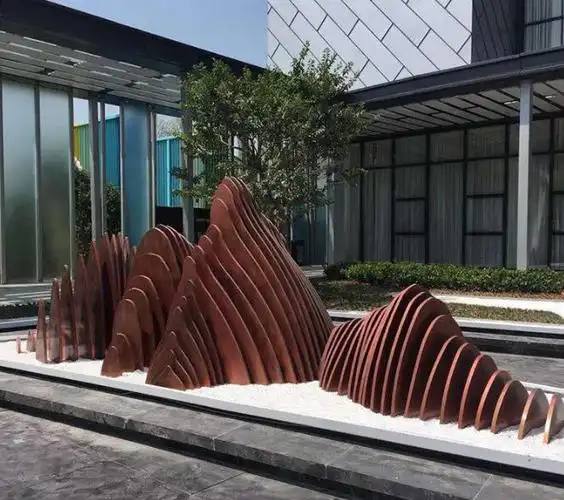 不锈钢景观雕塑厂家不锈钢假山雕塑造型白山不锈钢假山雕塑