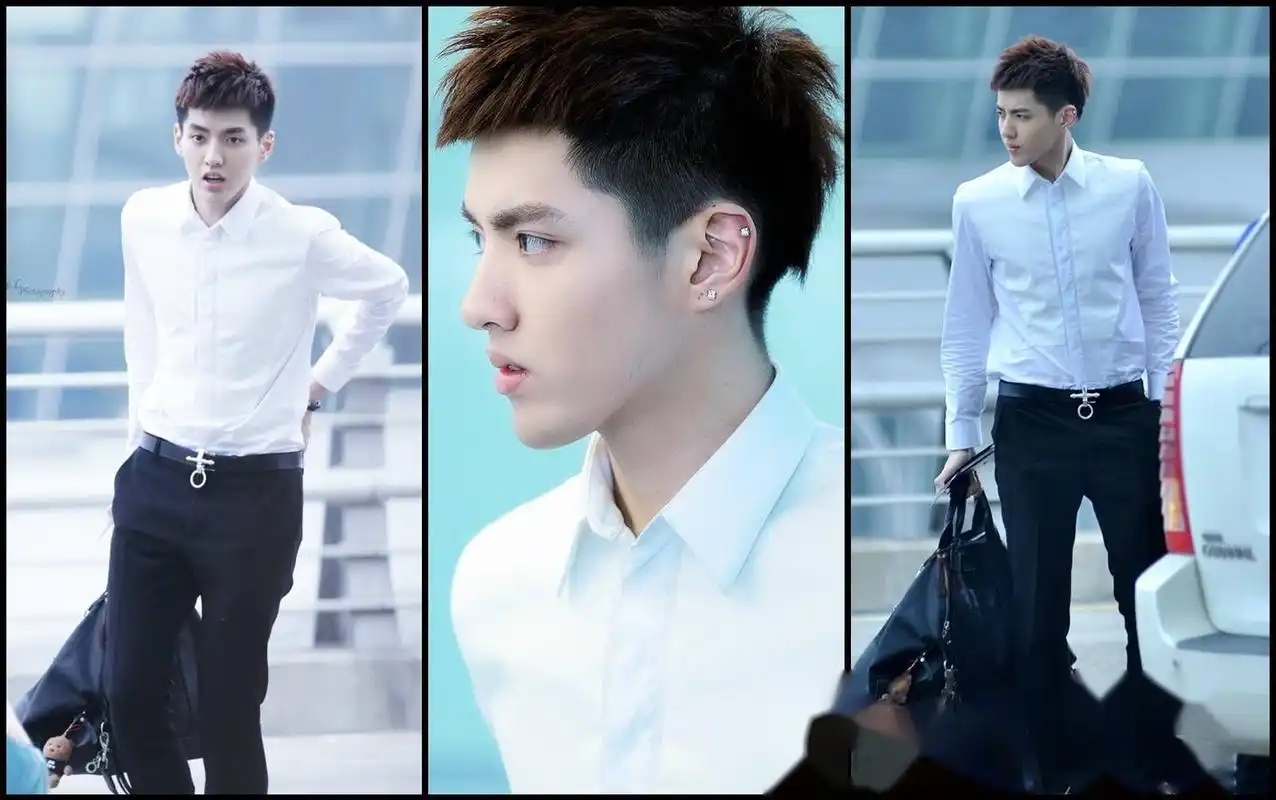 吴亦凡白衬衣小合集, 行走的衣架,白衬衫的正确打开方式.