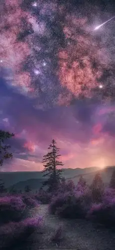 潮图背景二次元文字图片超清壁纸5深夜星空