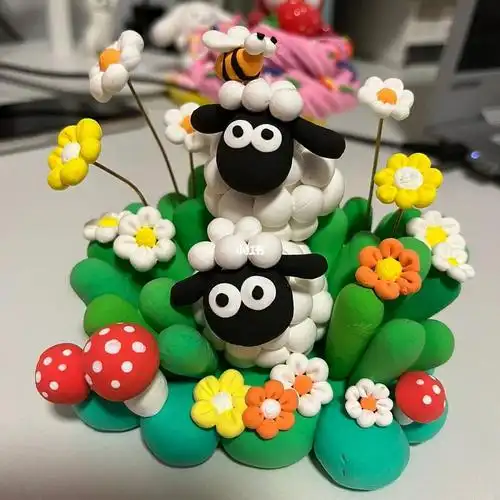 草地小羊肖恩91|超轻粘土作品03