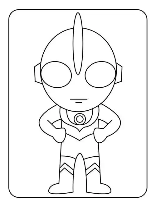 奥特曼简笔画简单涂颜色(卡通奥特曼涂色简笔画)(6)