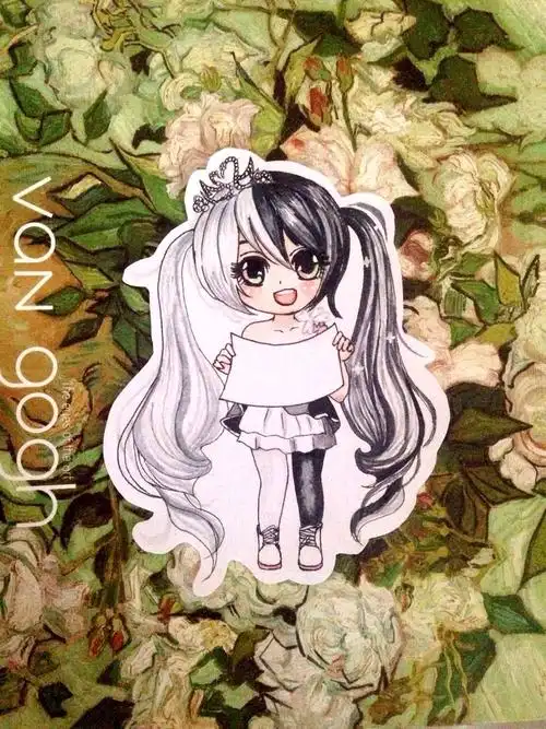 莫来手绘q版萌图女孩