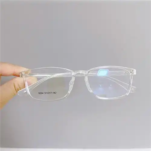 超轻tr90近视眼镜框男女款可配近视散光软鼻托学生眼睛架中框透明