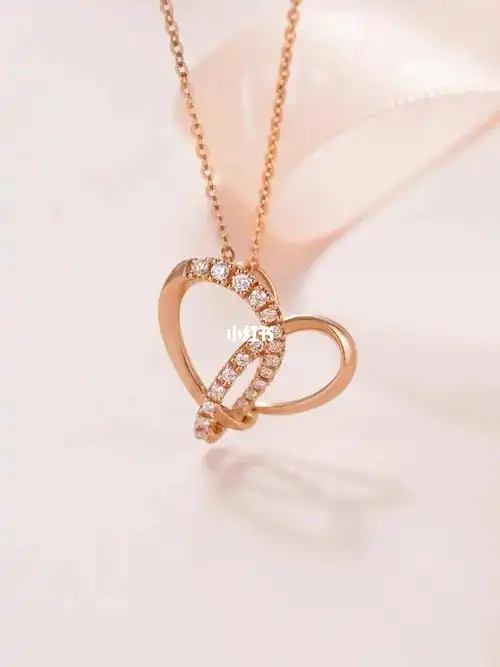 周生生promessa同心18k金同心结钻石吊坠