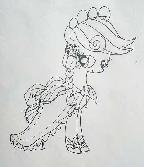 小马宝莉之风雪之心简笔画