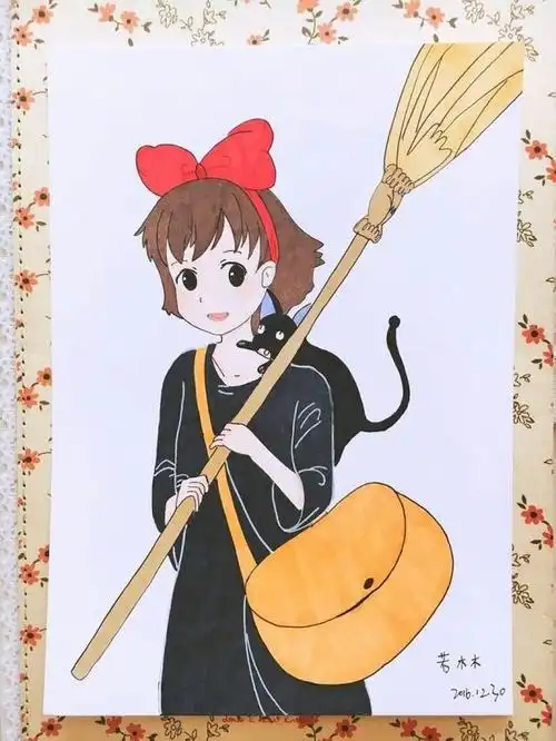 马克笔手绘宫崎骏人物若木木手绘作品