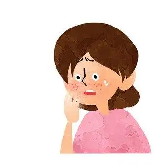 皮肤粗糙的女性