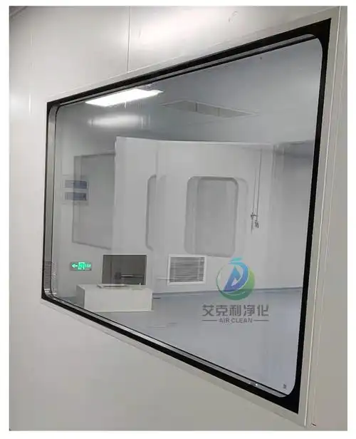 固定玻璃观察窗净化工程双面观察窗厂房车间净化系统洁净净化窗