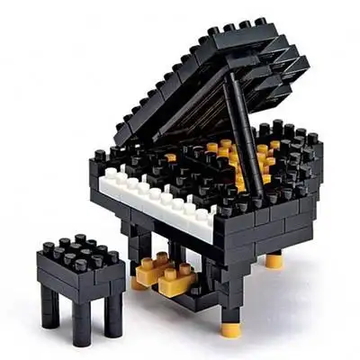【kawada河田】nanoblock迷你积木/乐器系列/黑钢琴 nbc-017
