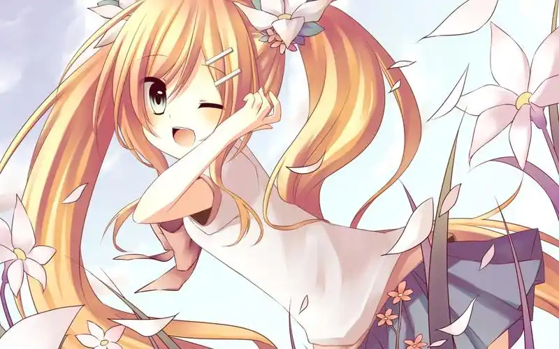 二次元萌妹动漫高清桌面壁纸_卡通动漫_壁纸下载_美桌网