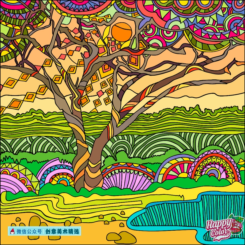 45张美轮美奂的风景色彩装饰画!