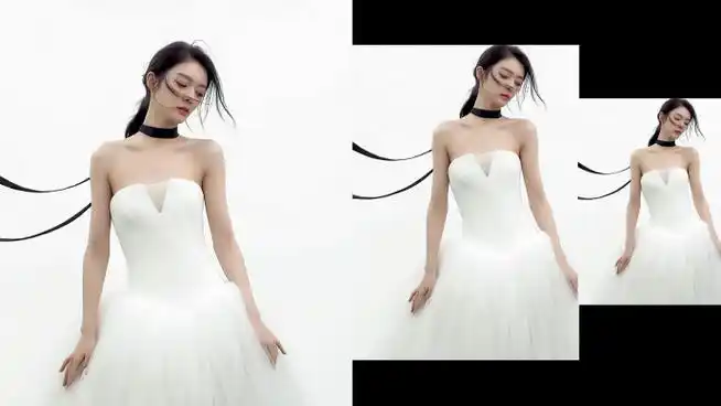 超话修#解锁另一个傅菁#×18p配一脸~海马体×verawang联名婚纱@傅菁