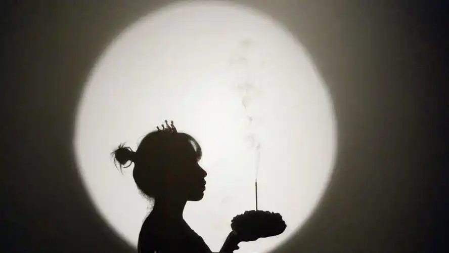 生日剪影生日创意照