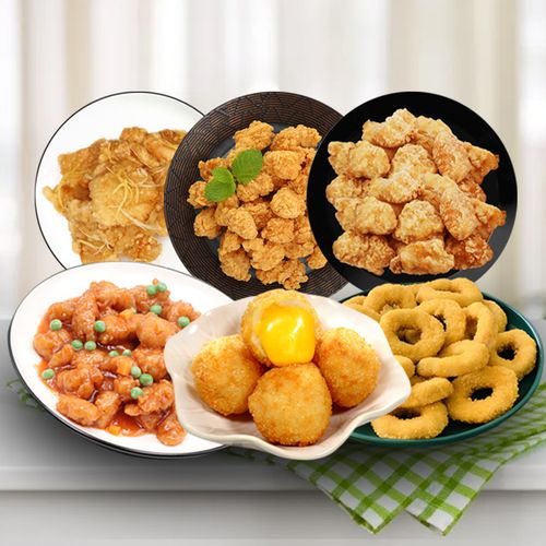 春雪团圆油炸小吃套餐4.2斤 油炸食品冷冻半成品清真鸡肉零食小吃