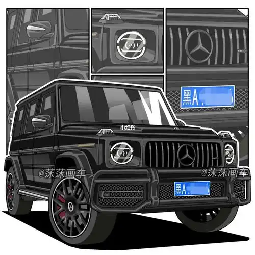 画车奔驰大g黑色帅气头像