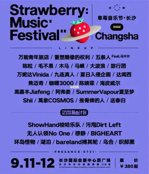 出两张12号长沙草莓音乐节门票