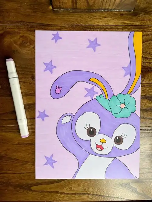 44黄色,12红色,28肤色,179绿#马克笔  #简笔画  #临摹  #迪士尼星黛露