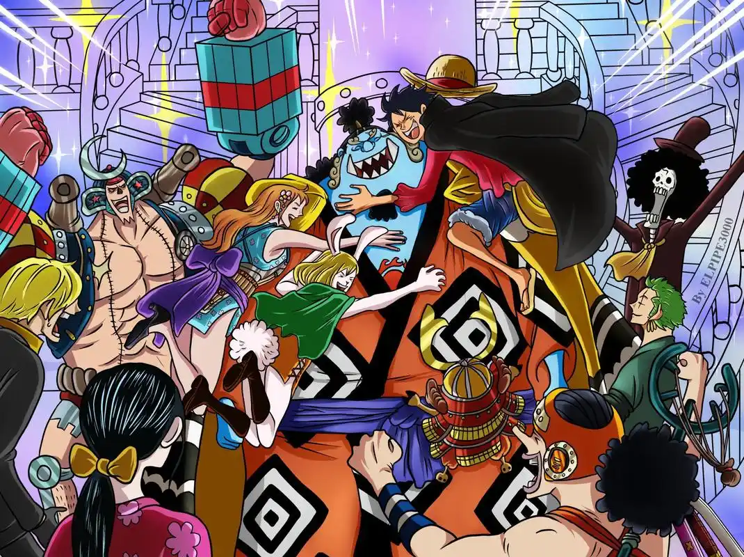 海贼王989,草帽团10人再聚首,庞克哈萨德冰封巨人之谜揭晓