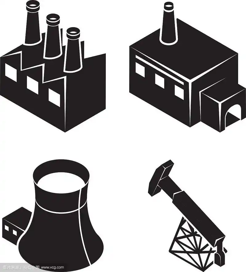 平面等距工厂图标