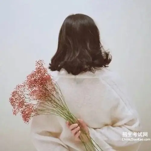小清新女生图片短发背影