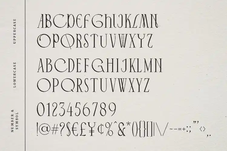 优雅古典欧式复古海报杂志logo标题衬线英文字体素材 cyrano –