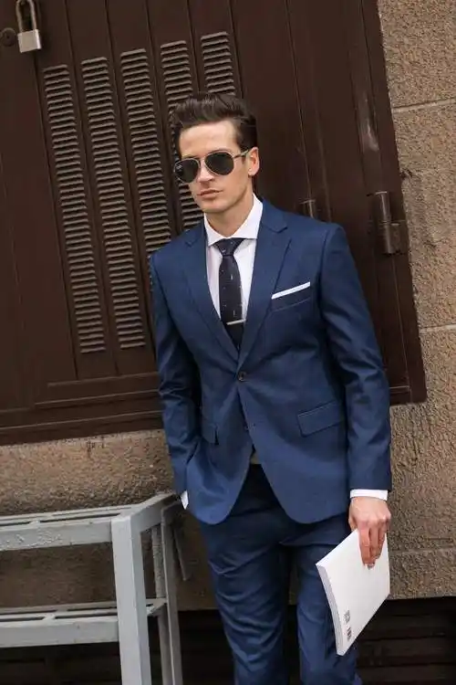 全国上门量体登霸虎西服定制男西装套装婚礼欧美风修身双排扣欧美风大