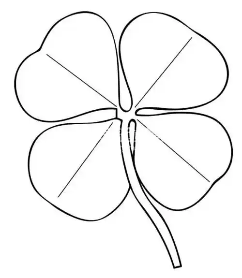 四叶草简笔画 幸运四叶草简笔画