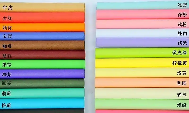 充皮纸,羊皮纸及色书纸,荷兰色卡,纪州色纸,印尼色纸