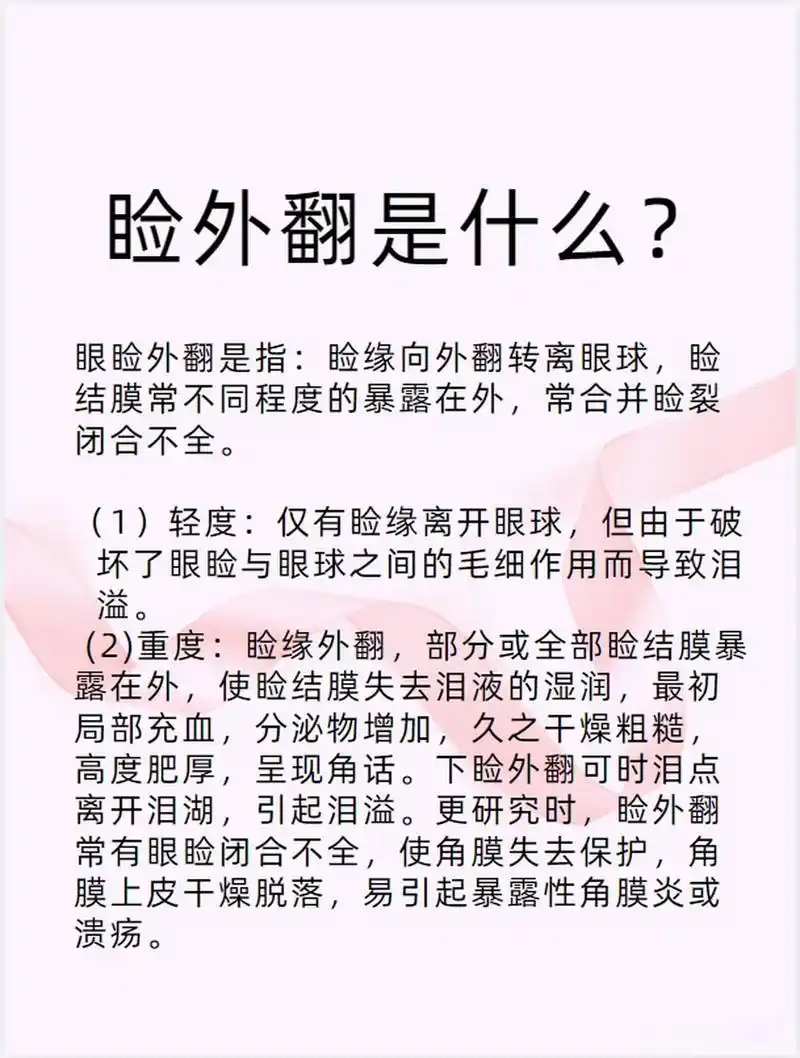 睑外翻和睑内翻怎么区分?睑外翻又是什么?