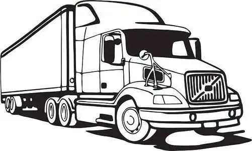 大卡车装货多跑动跑西不停歇.