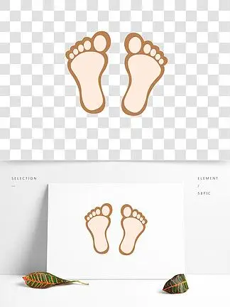 黄色肉色小脚丫的 i>图 /i>形