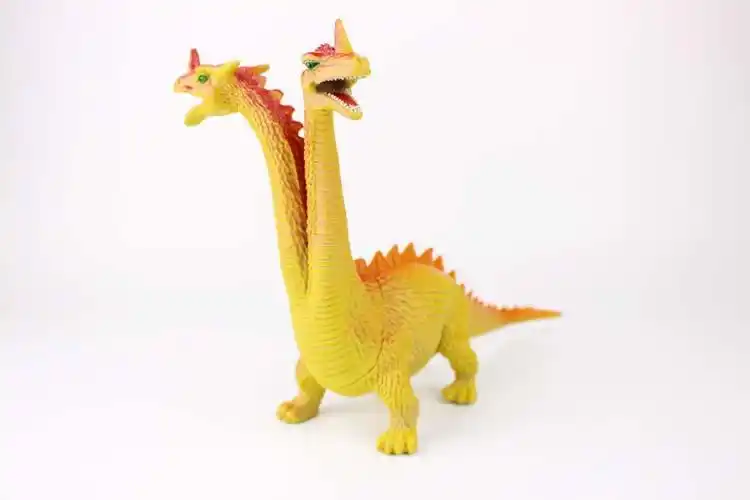 双头恐龙模型玩具 软胶发声怪兽仿真恐龙模型摆件礼物双头龙