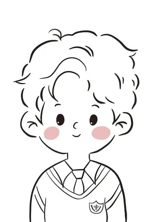 儿童自画像#简笔画