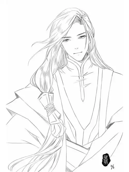 张小白古风插画线稿练习260