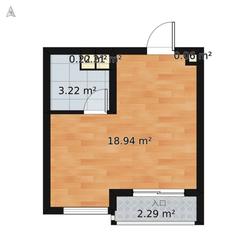 设计理念是:#现代混搭##小户型##一室# 作品介绍: 本作品是对1室0厅0