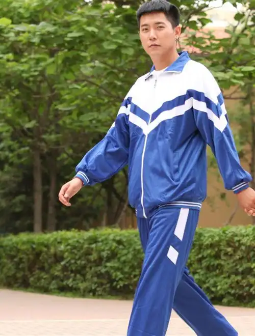 校服套装初中蓝白匆匆那年同款老式经典校服复古校服套装蓝白条杠校服