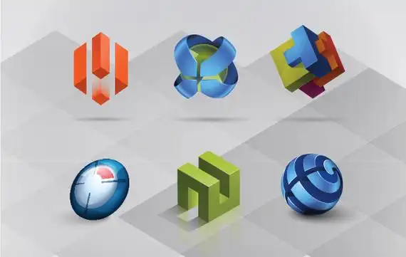 3d技术品牌形象图标标志包ai矢量素材